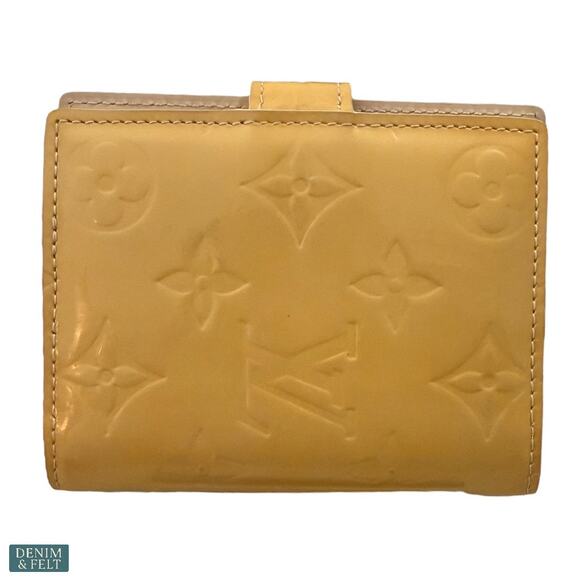 Louis Vuitton Vernis Monogram Compact Wallet Yellow Patent Leather France - Picture 6 of 11
